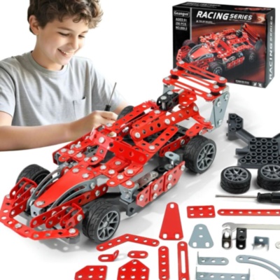 Set construcție metalic mașină de curse STEM | image