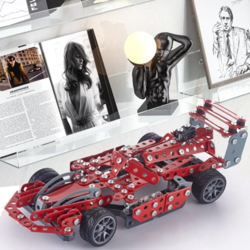 Set construcție metalic mașină de curse STEM