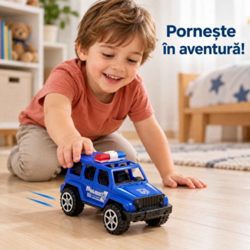 Mașină de poliție SUV cu inerție 18 cm
